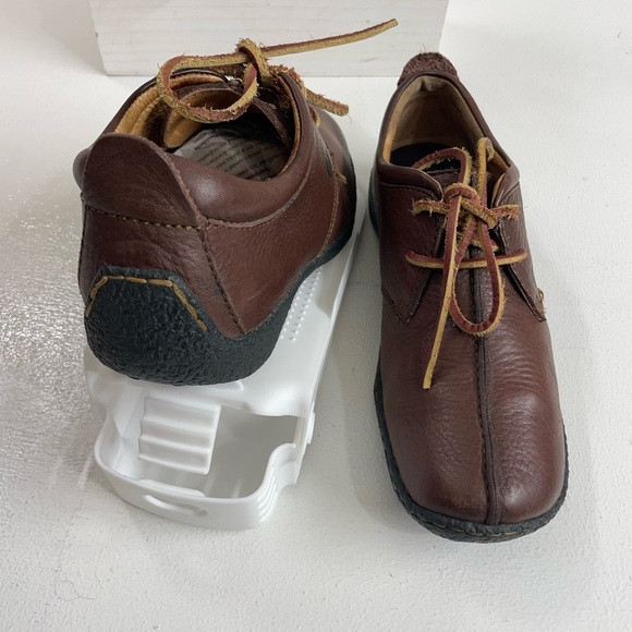 Born Brown Leather Loafers with Textured Finish - Picture 3 of 9